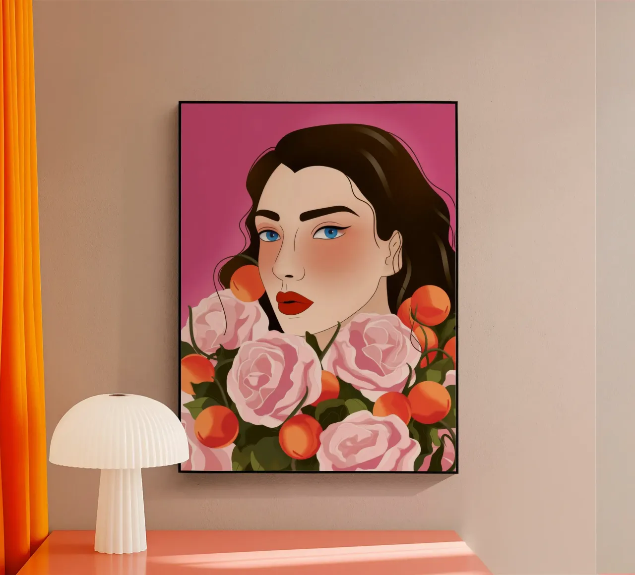 Rose Reflexion Harmonie Acryl-Glas von Color Oblivion