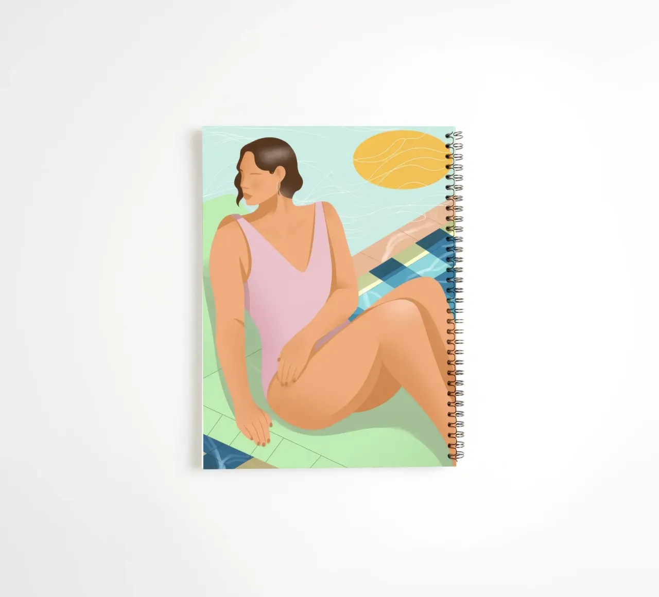 Poolside Leisure Bliss spiral notebook by Color Oblivion