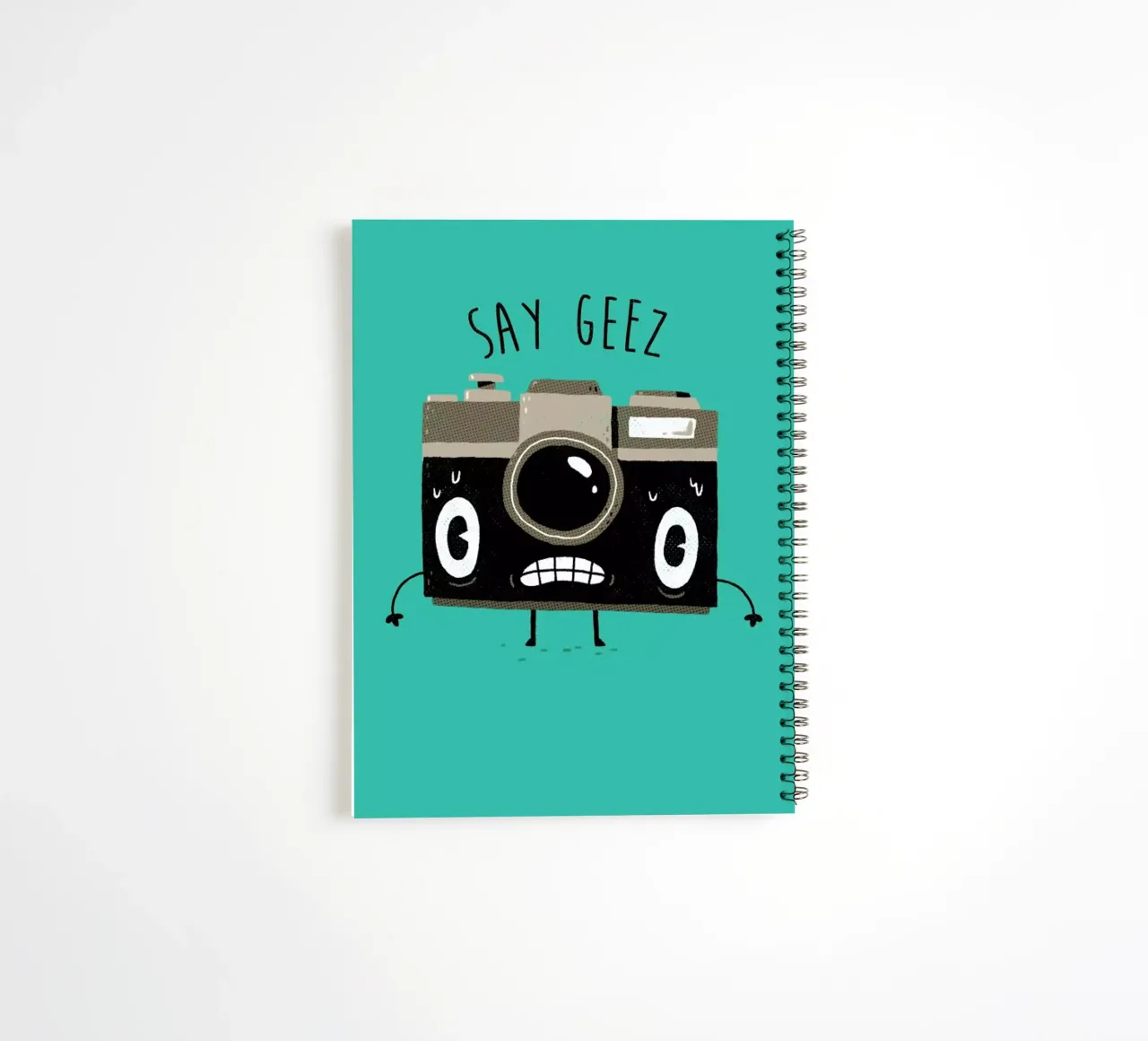 Say Geez spiral notebook by DinoMike