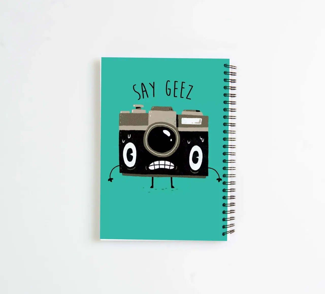 Say Geez spiral notebook by DinoMike