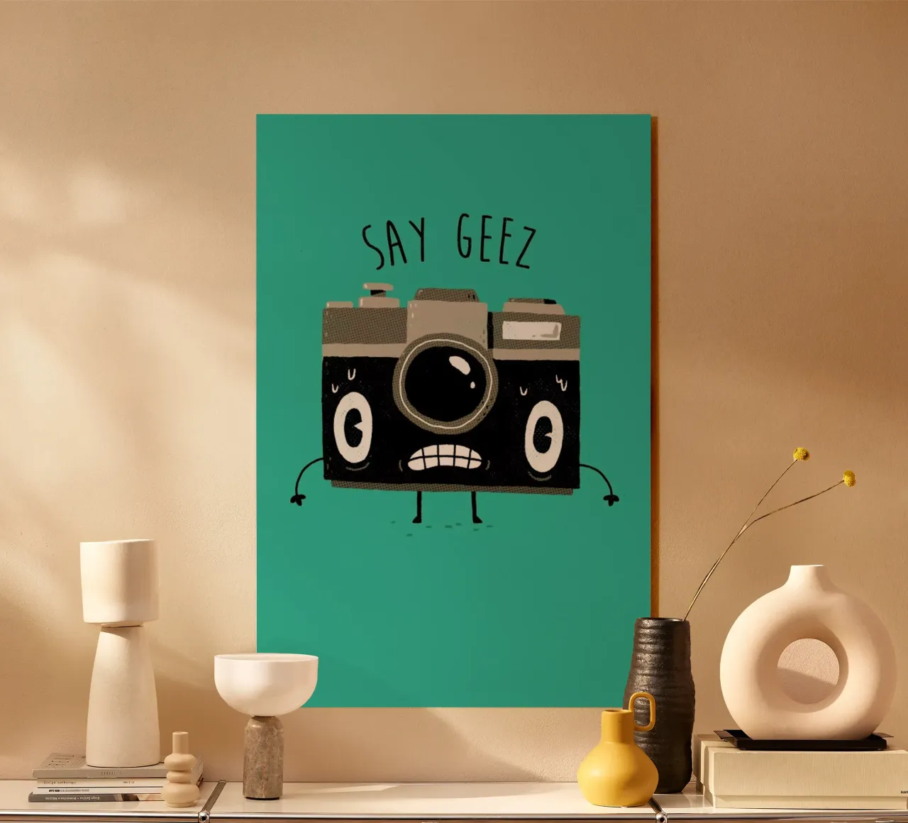 Say Geez acrylic glass by DinoMike
