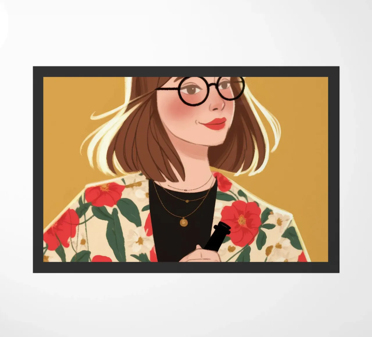 Floral Chic Sophistication doormat by Color Oblivion