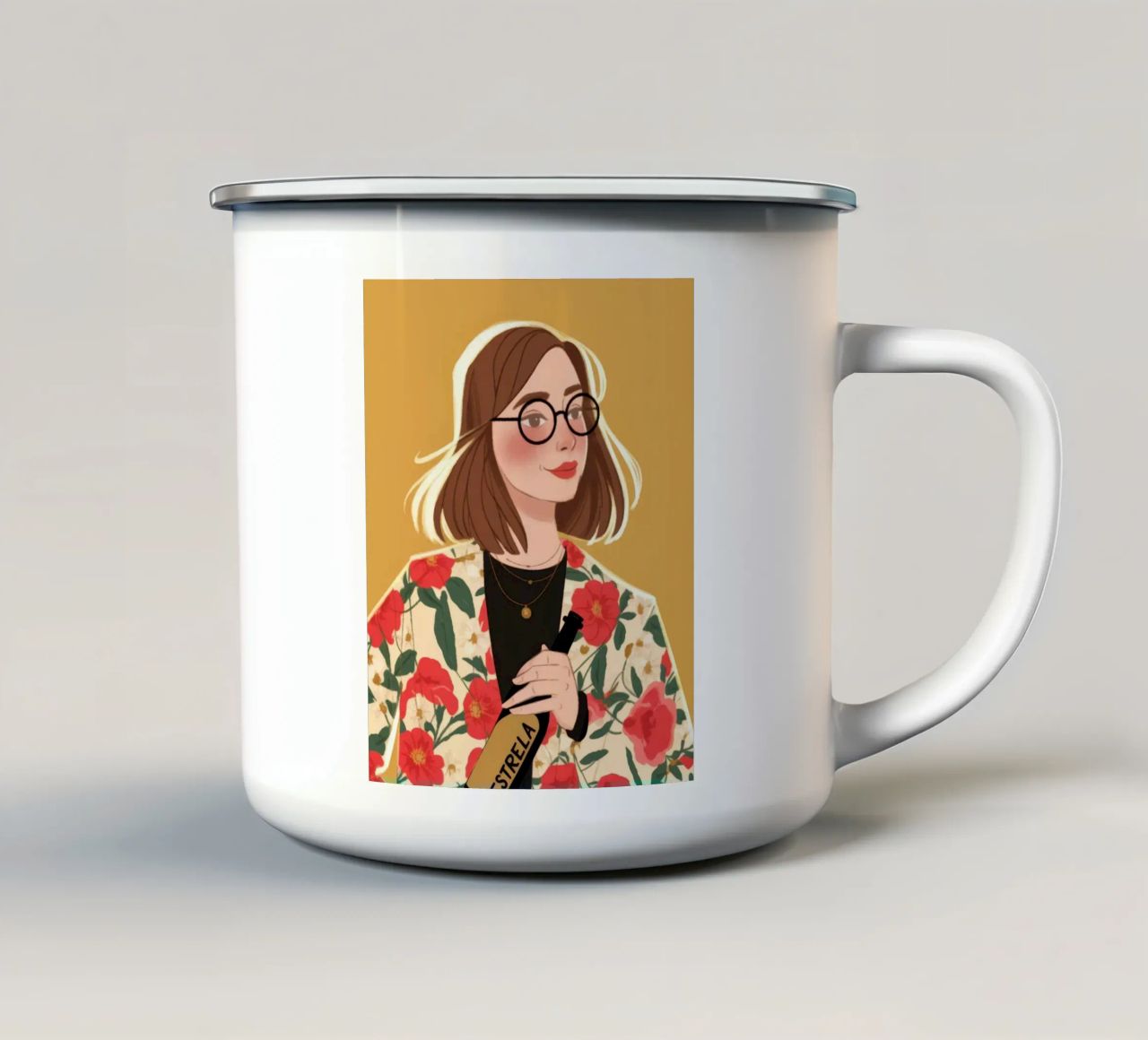 Sofisticatezza floreale chic tazza in smalto da Color Oblivion