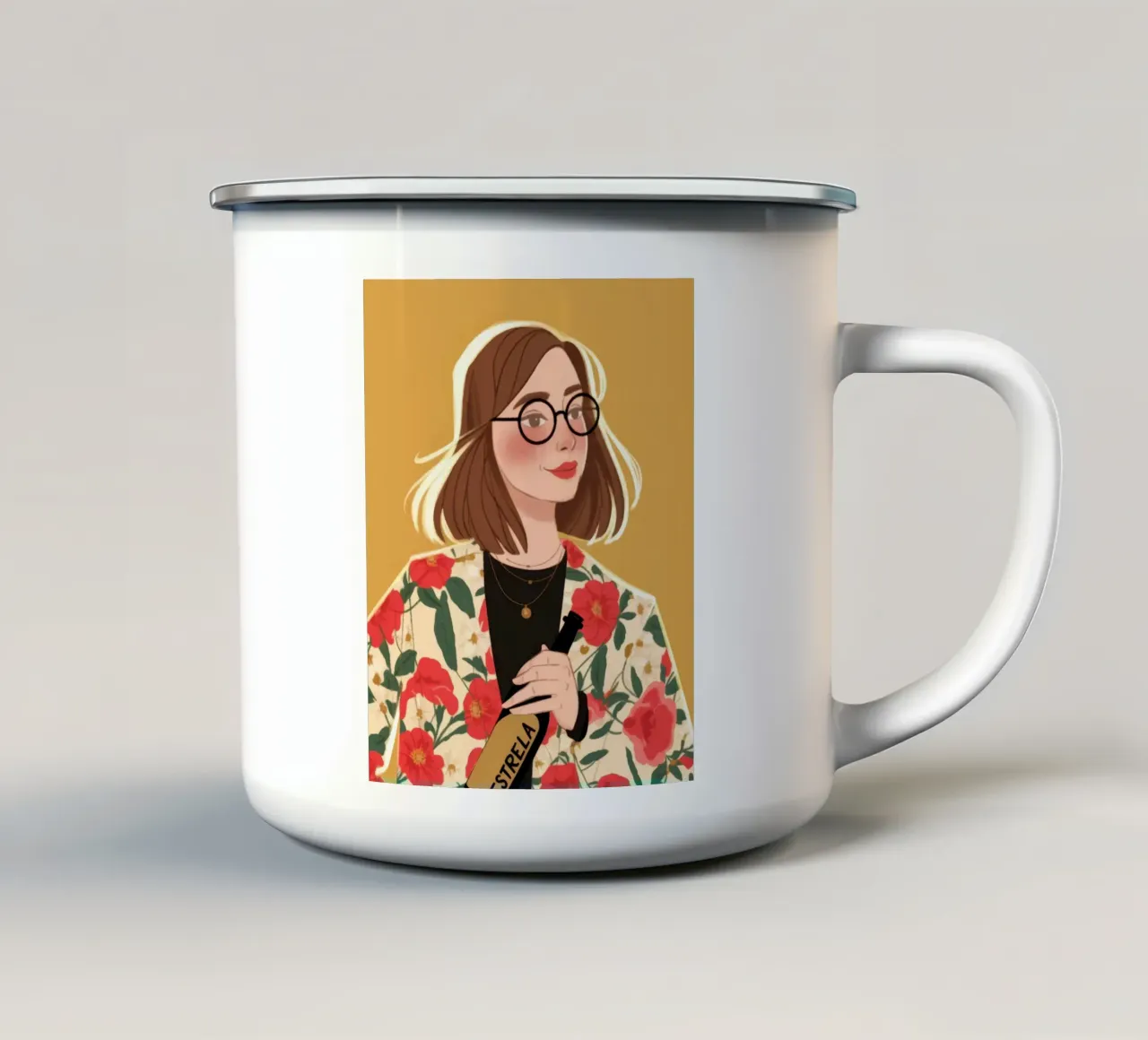 Sofisticatezza floreale chic tazza in smalto da Color Oblivion
