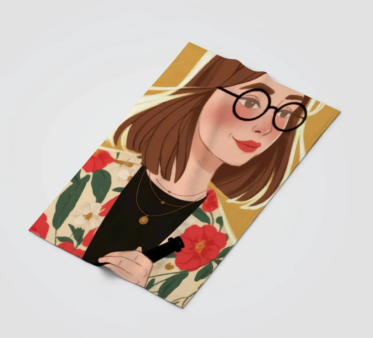 Floraler Chic und Raffinesse Fleecedecke von Color Oblivion