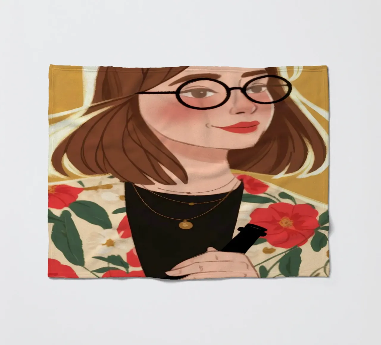 Sofisticatezza floreale chic coperta in pile da Color Oblivion