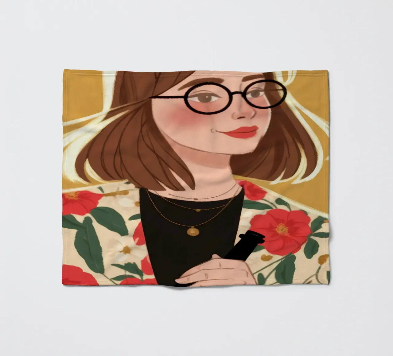 Sofisticatezza floreale chic coperta in pile da Color Oblivion