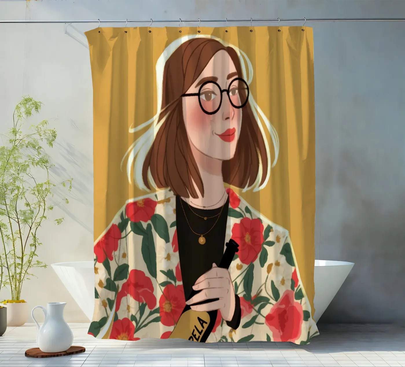 Sofisticatezza floreale chic tenda da doccia da Color Oblivion