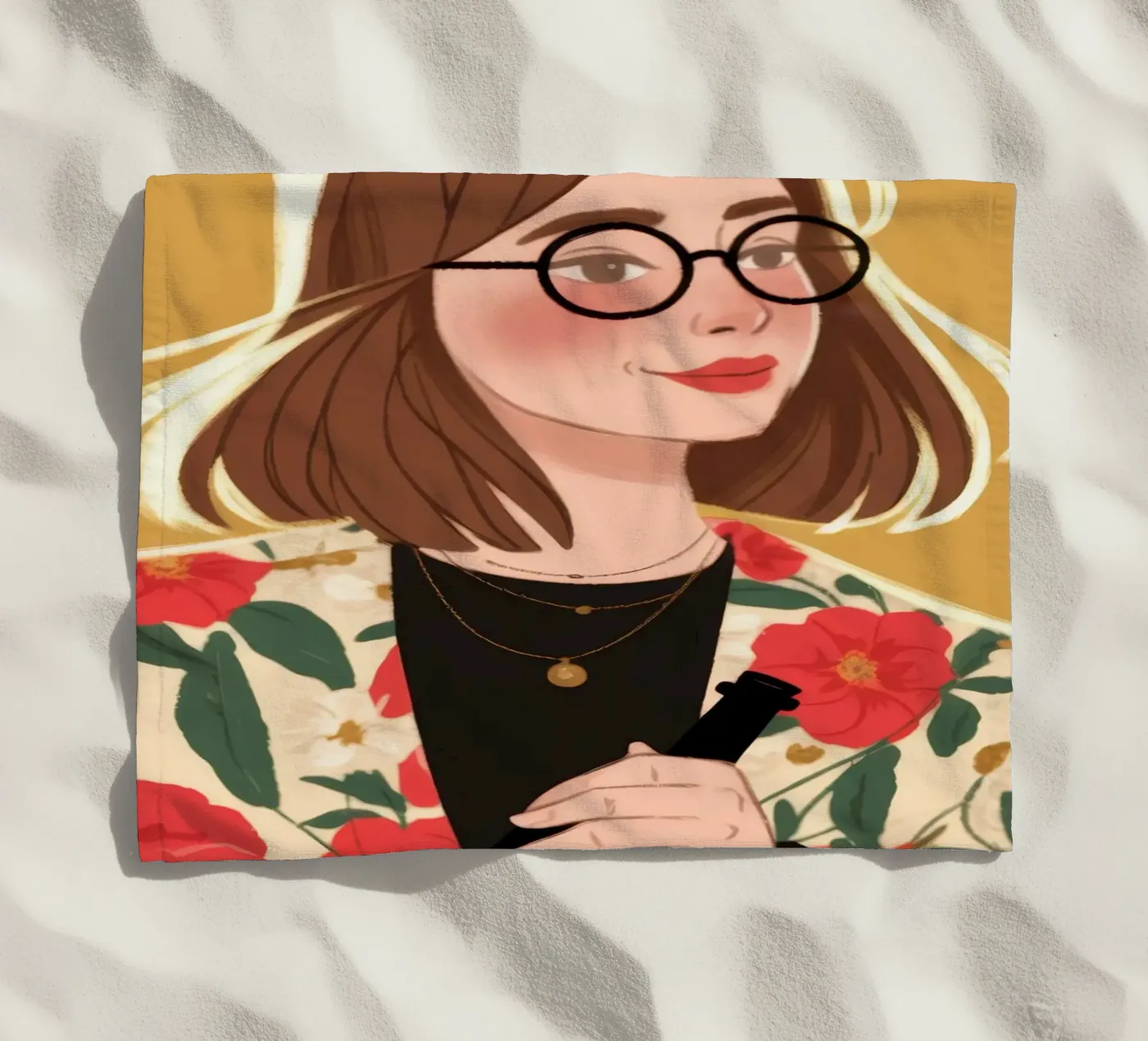 Floral Chic Sophistication strandhanddoek van Color Oblivion