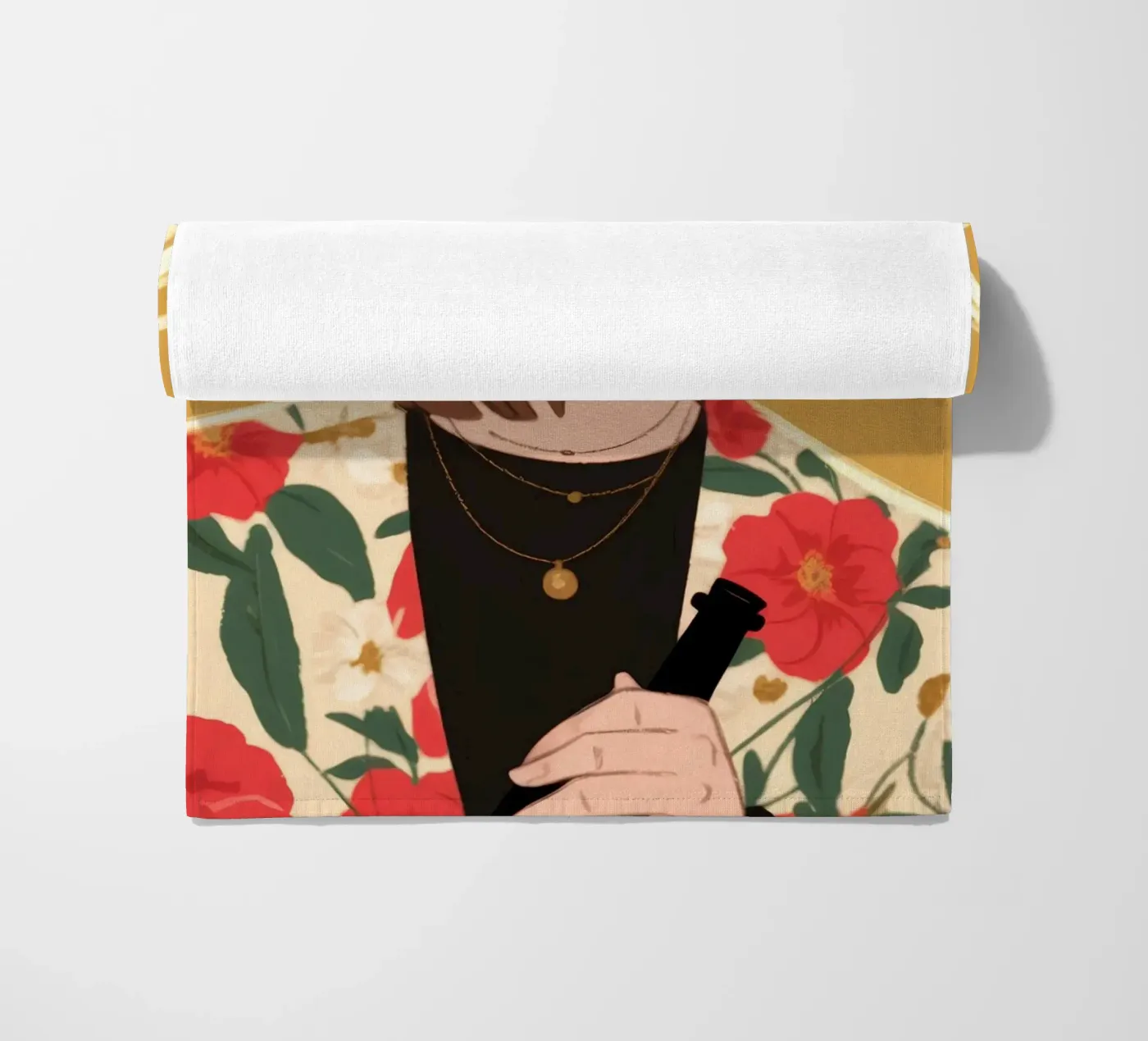 Floral Chic Sophistication strandhanddoek van Color Oblivion