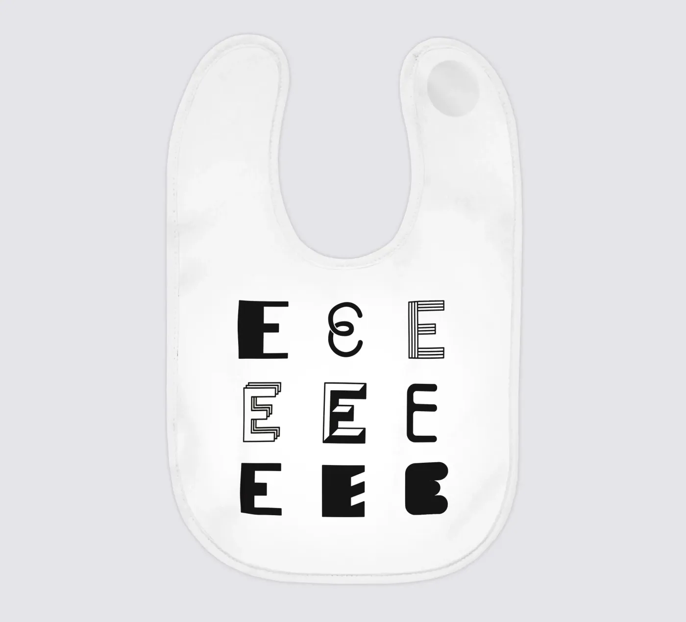 Letter E Babylätzchen von Lidia Blomgren