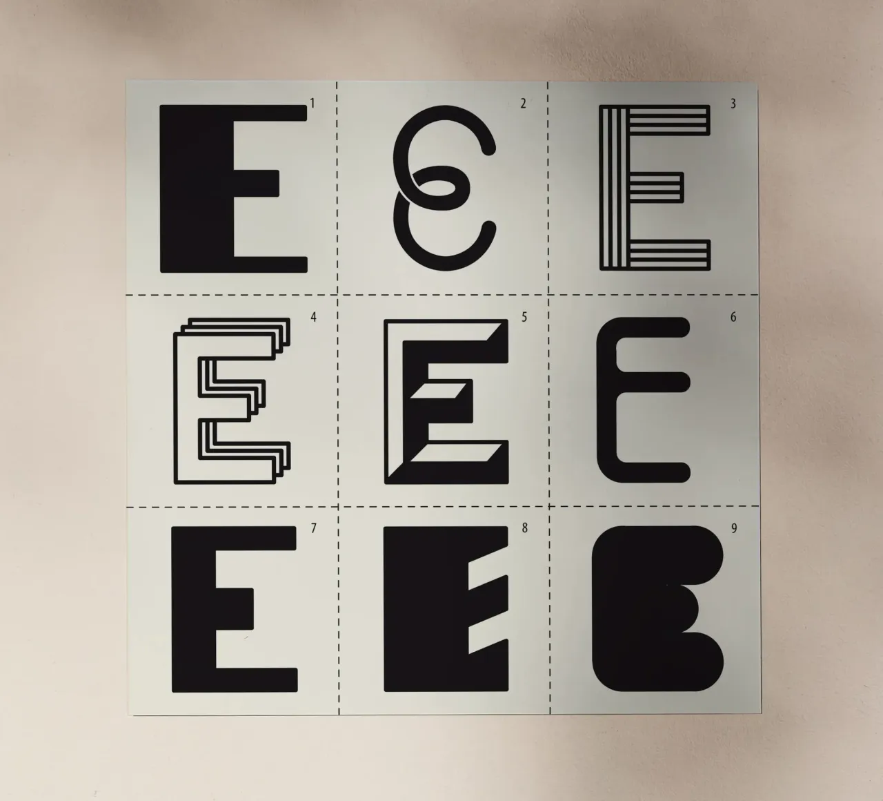 Letter E pellicola backlit da Lidia Blomgren