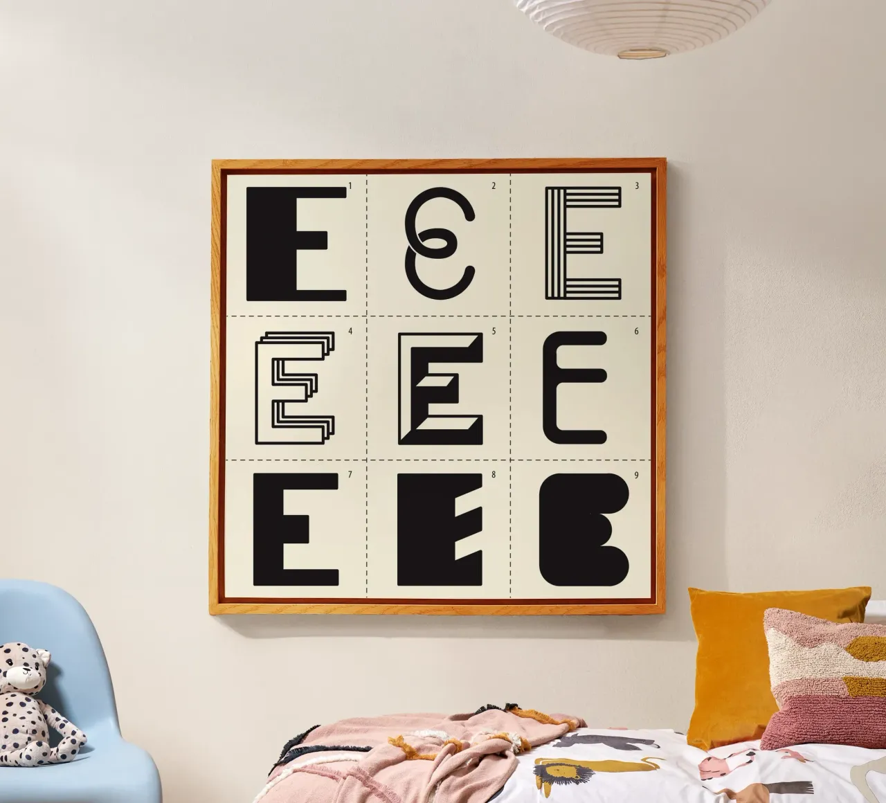 Letter E plexiglass da Lidia Blomgren