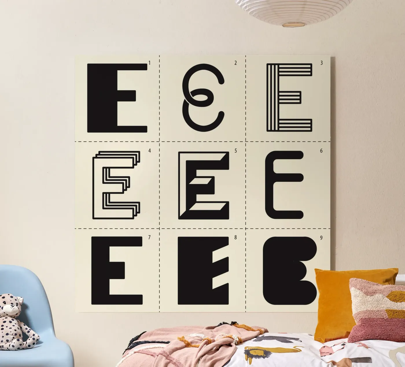 Letter E plexiglass da Lidia Blomgren