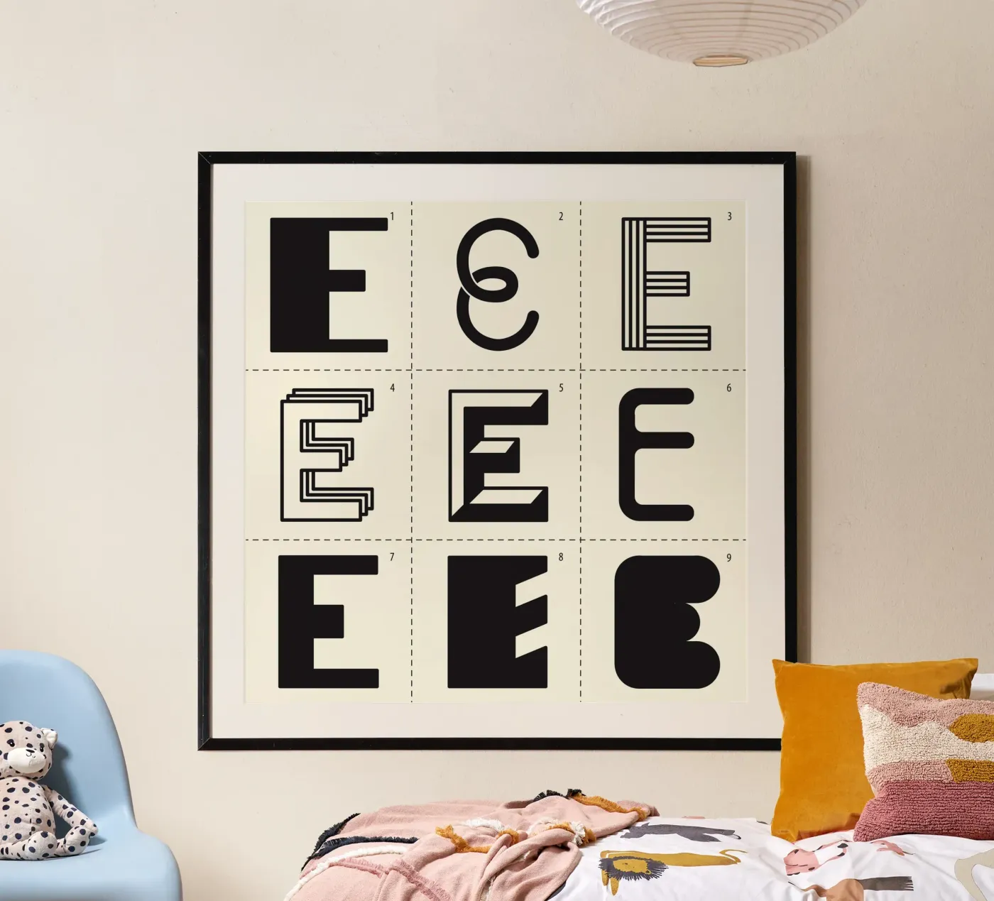 Letter E poster da Lidia Blomgren