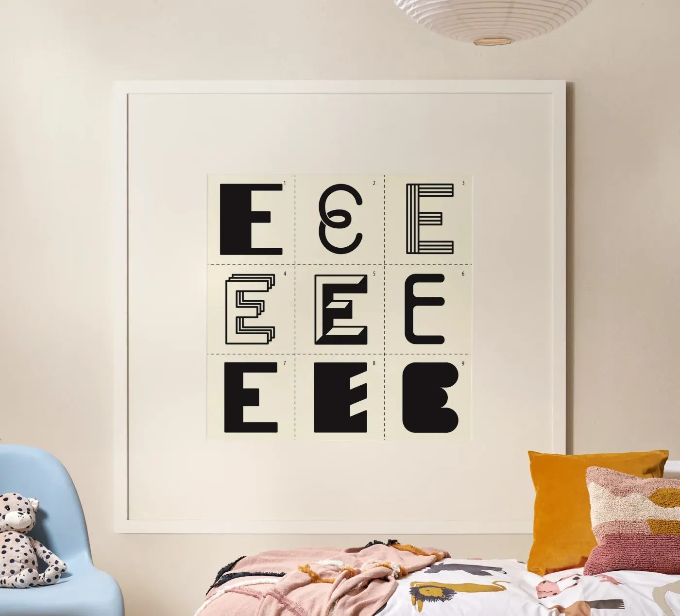Letter E Poster von Lidia Blomgren