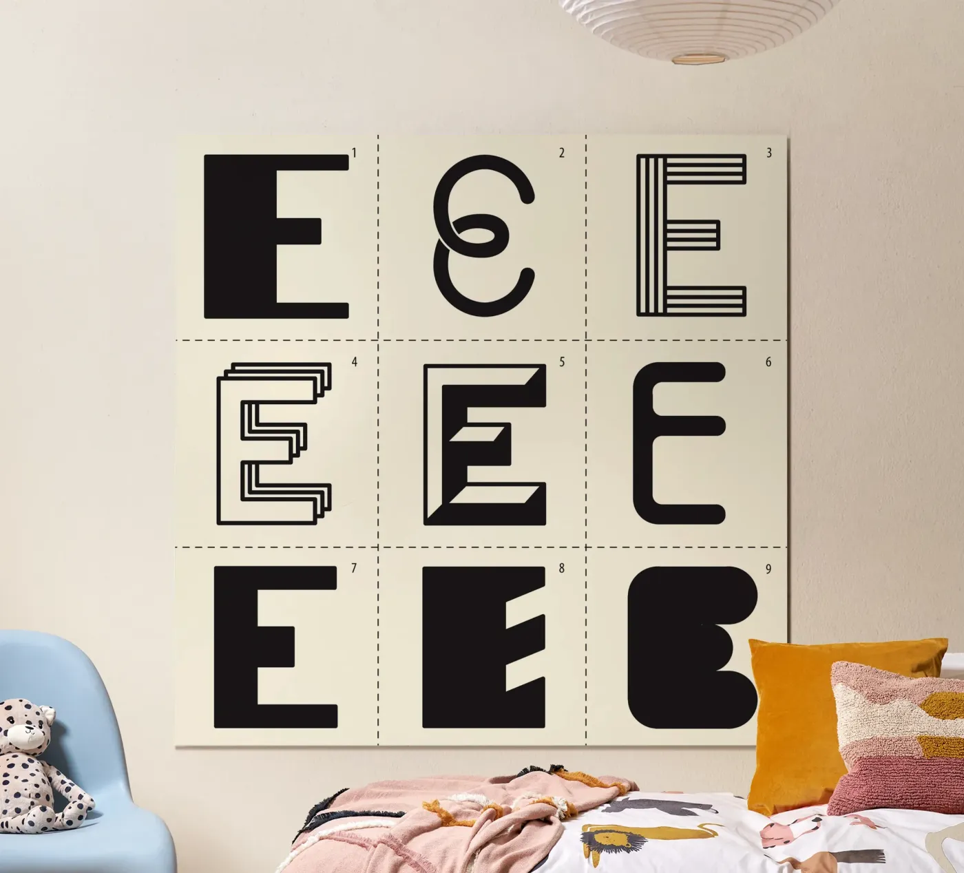 Letter E Poster von Lidia Blomgren