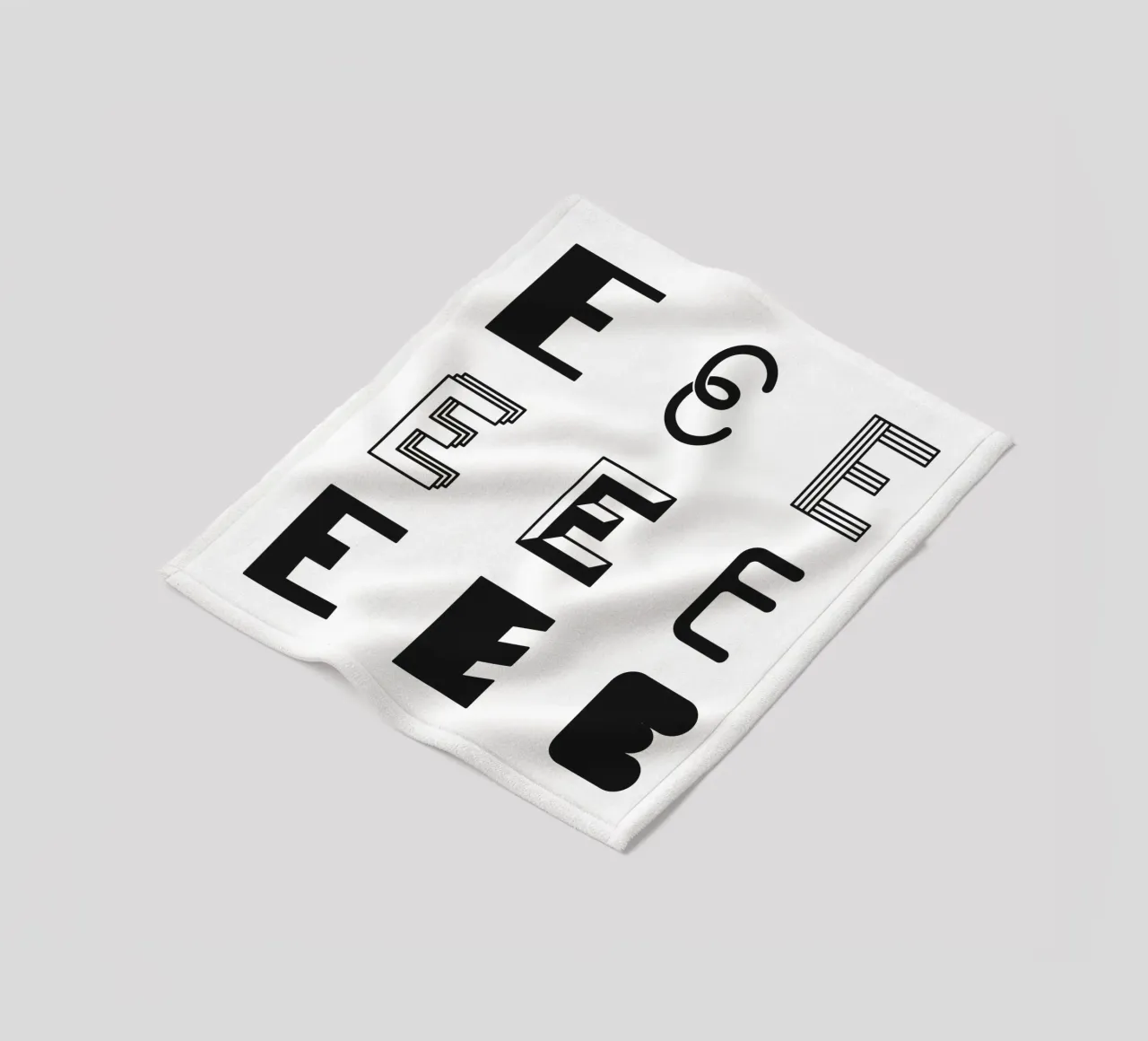 Letter E fleecedeken van Lidia Blomgren