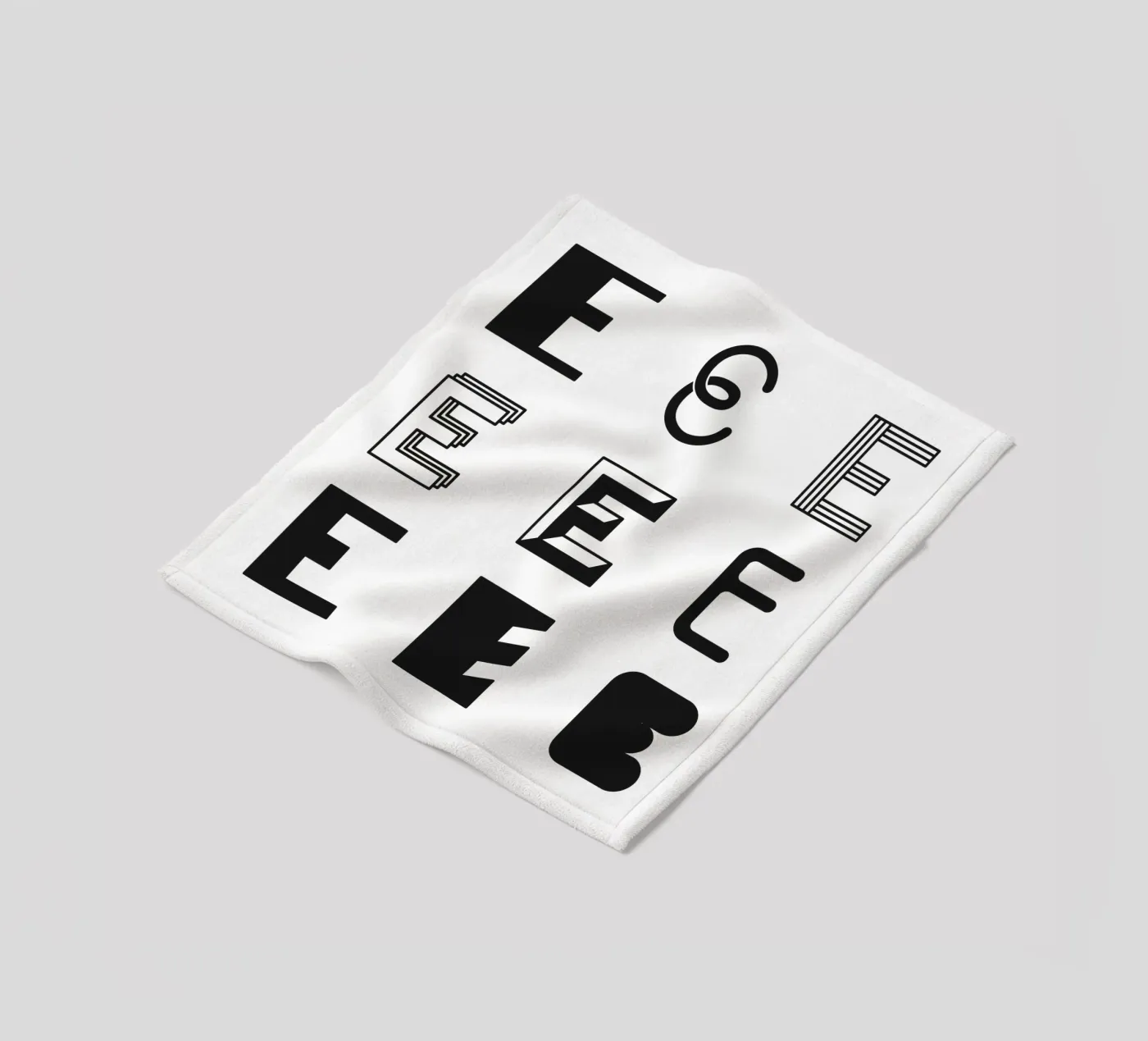 Letter E Fleecedecke von Lidia Blomgren