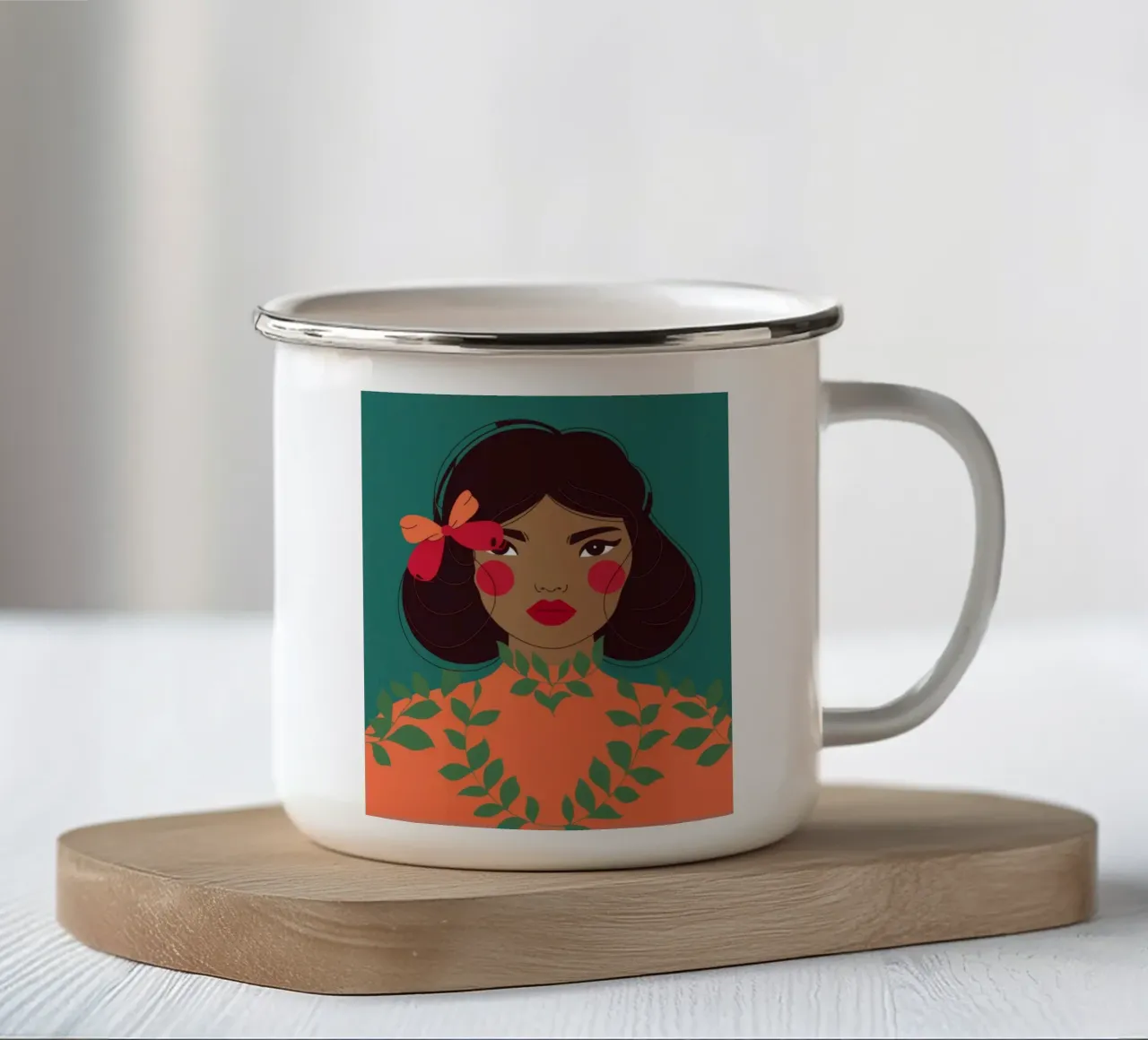 Armonia del nastro rosso tazza in smalto da Color Oblivion