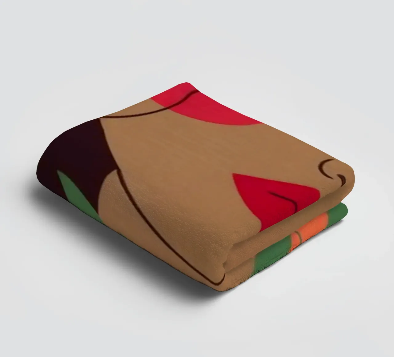 Harmonie met rood lint badhanddoek van Color Oblivion