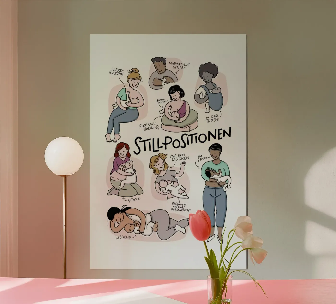 Stillen poster van Geborgen Wachsen x JUNIQE