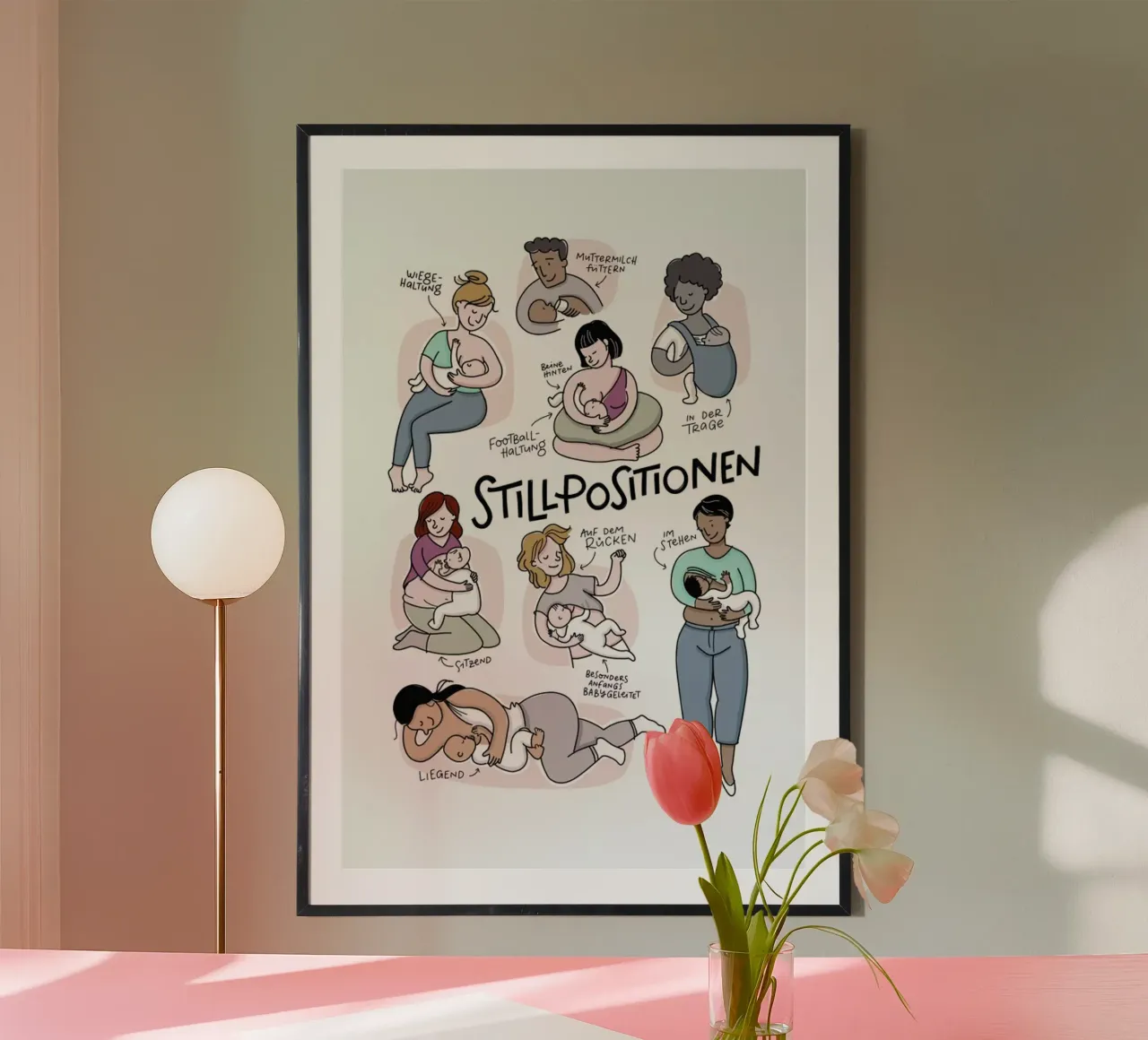 Stillen poster con telaio in plastica da Geborgen Wachsen x JUNIQE