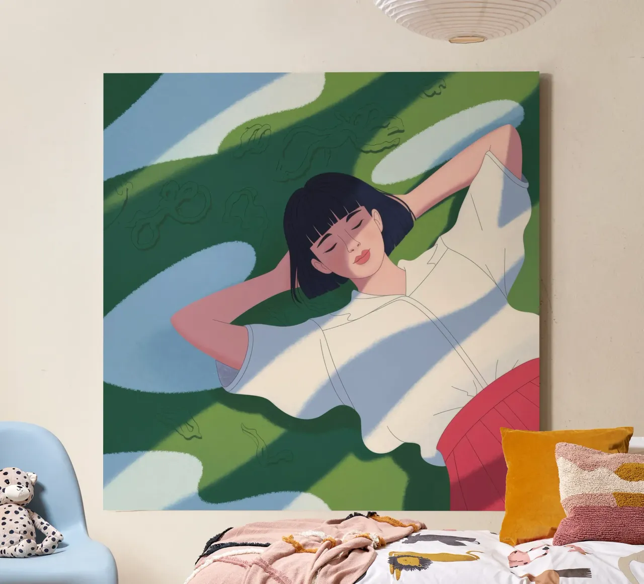 Serene weide genade canvas met Baklijst van Color Oblivion