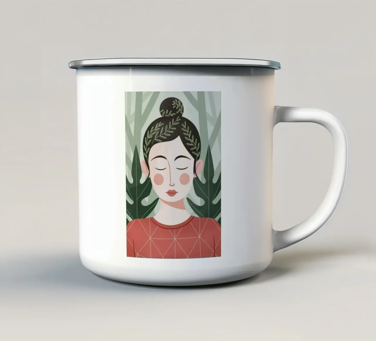 Jungle géométrique Peace mug en émail de Color Oblivion