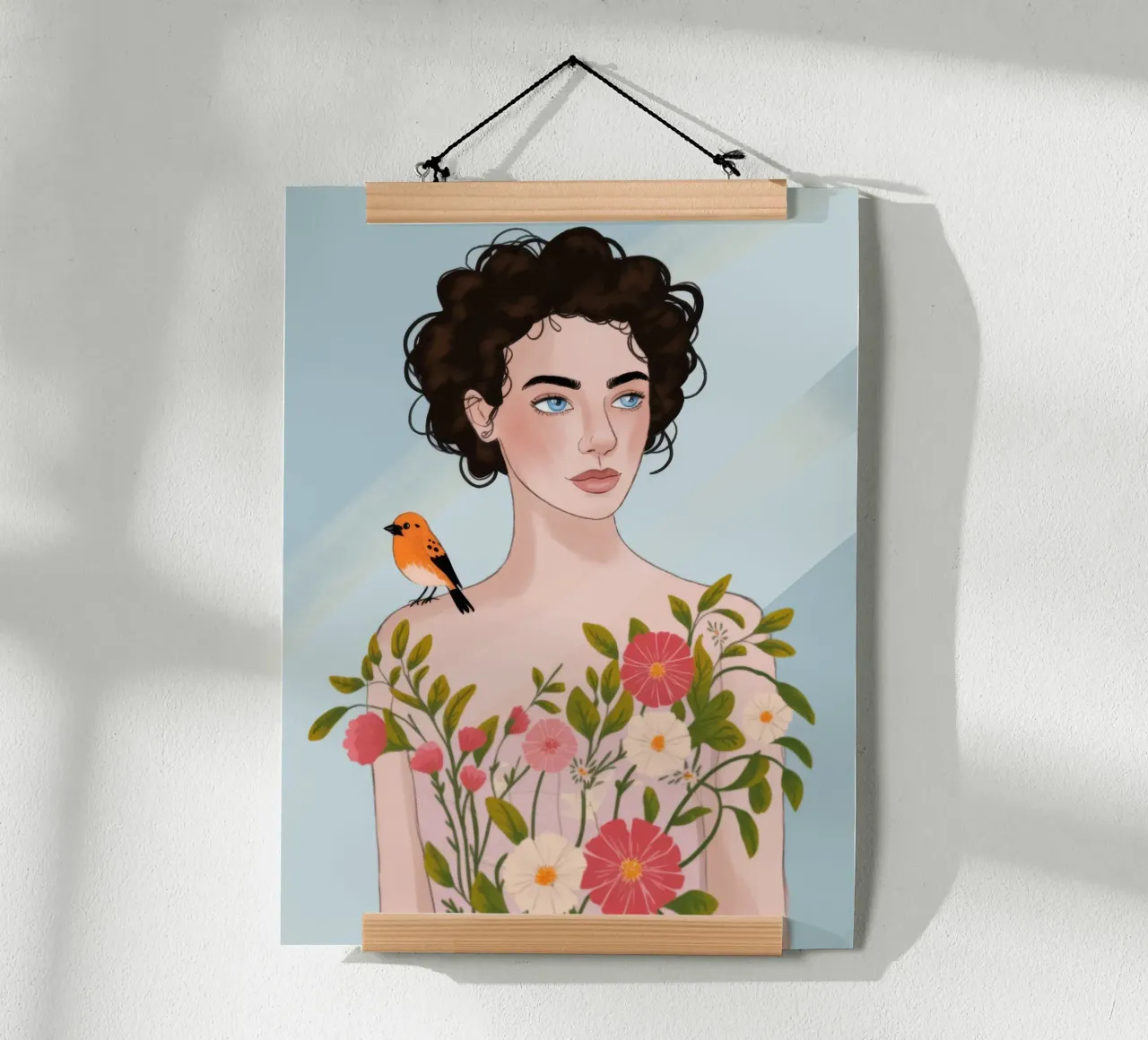 L'amico gentile della natura poster con telaio in legno da Color Oblivion