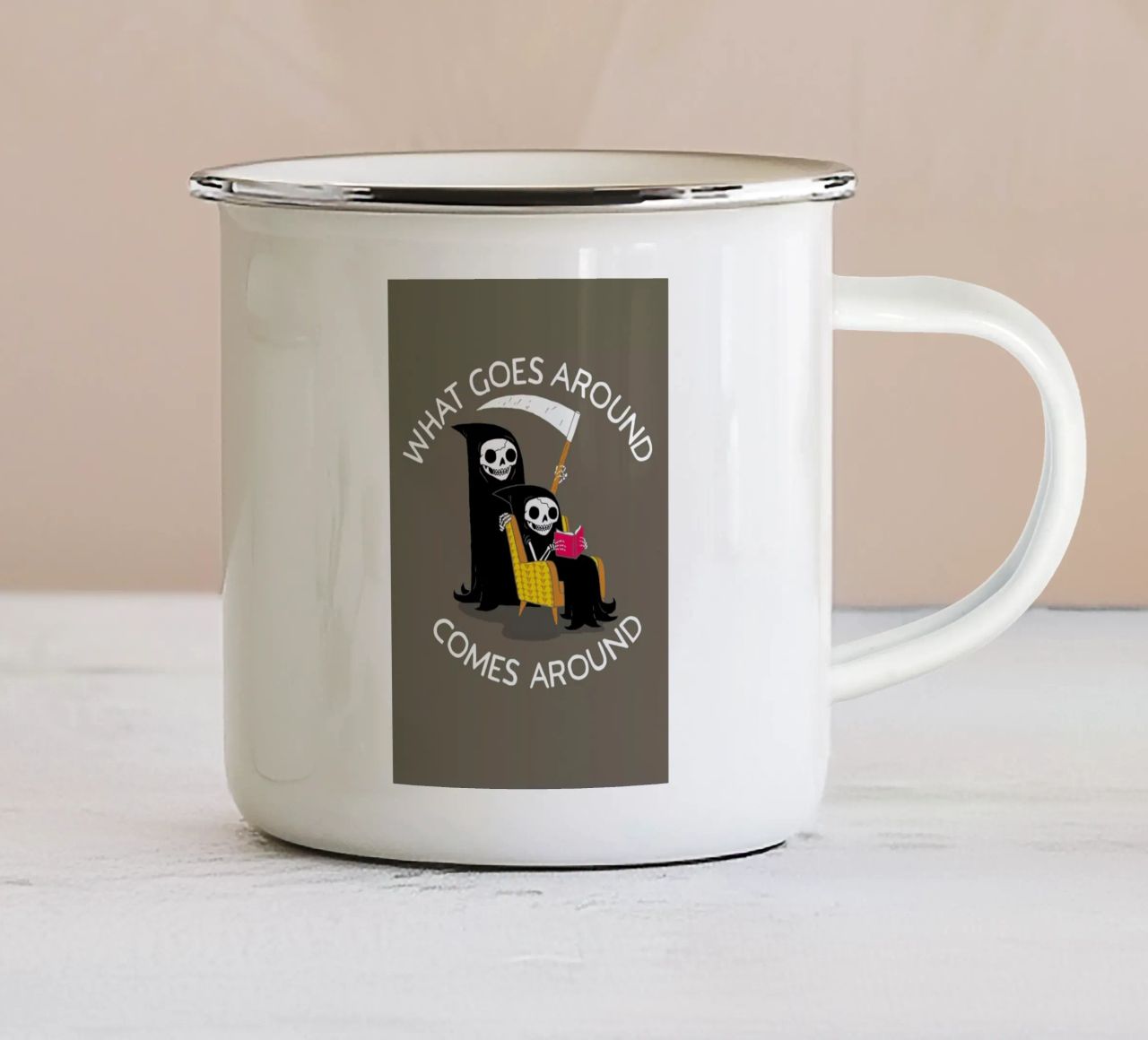 What Goes Around tazza in smalto da DinoMike