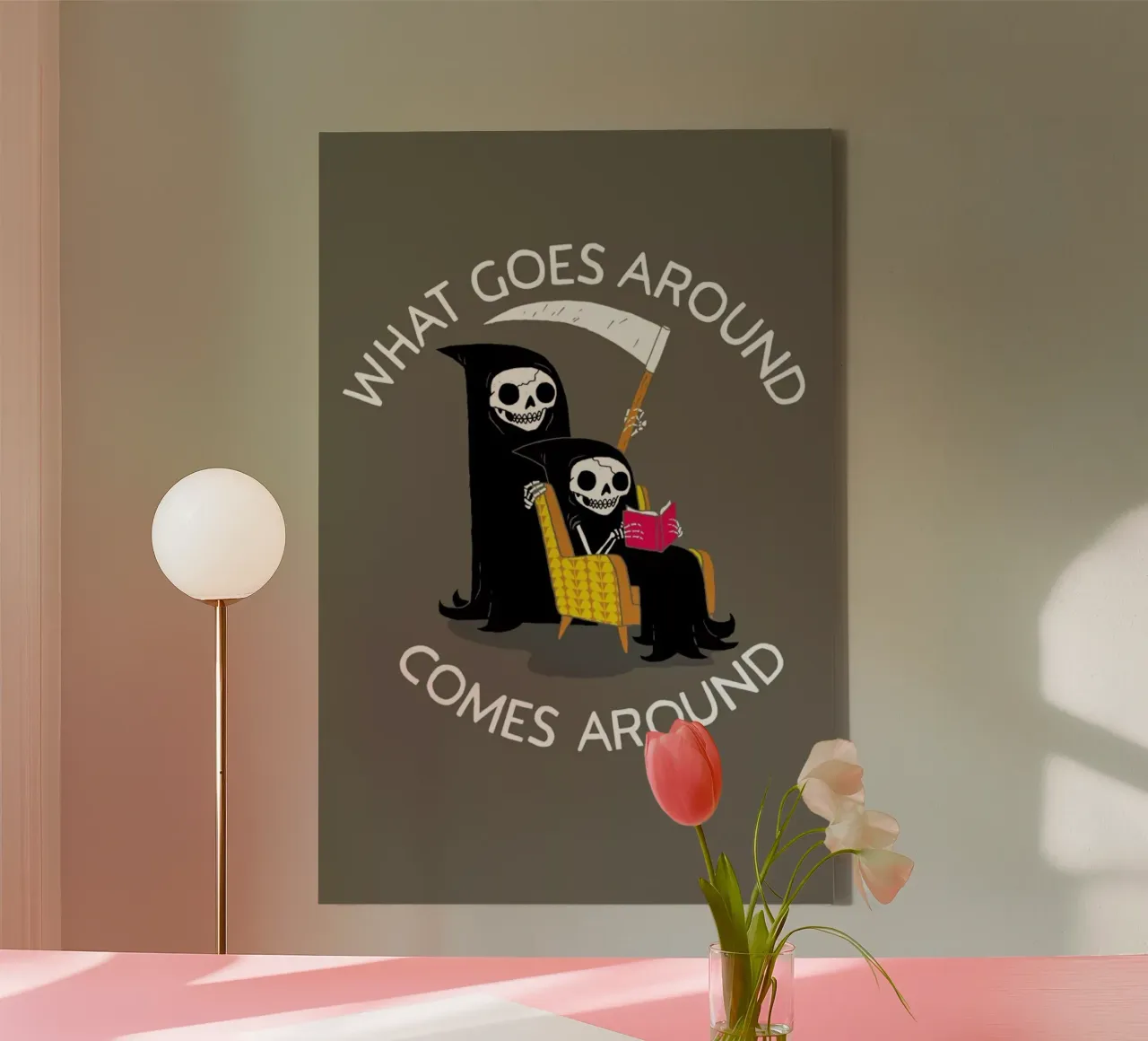 What Goes Around tela con Cornice a cassetta da DinoMike