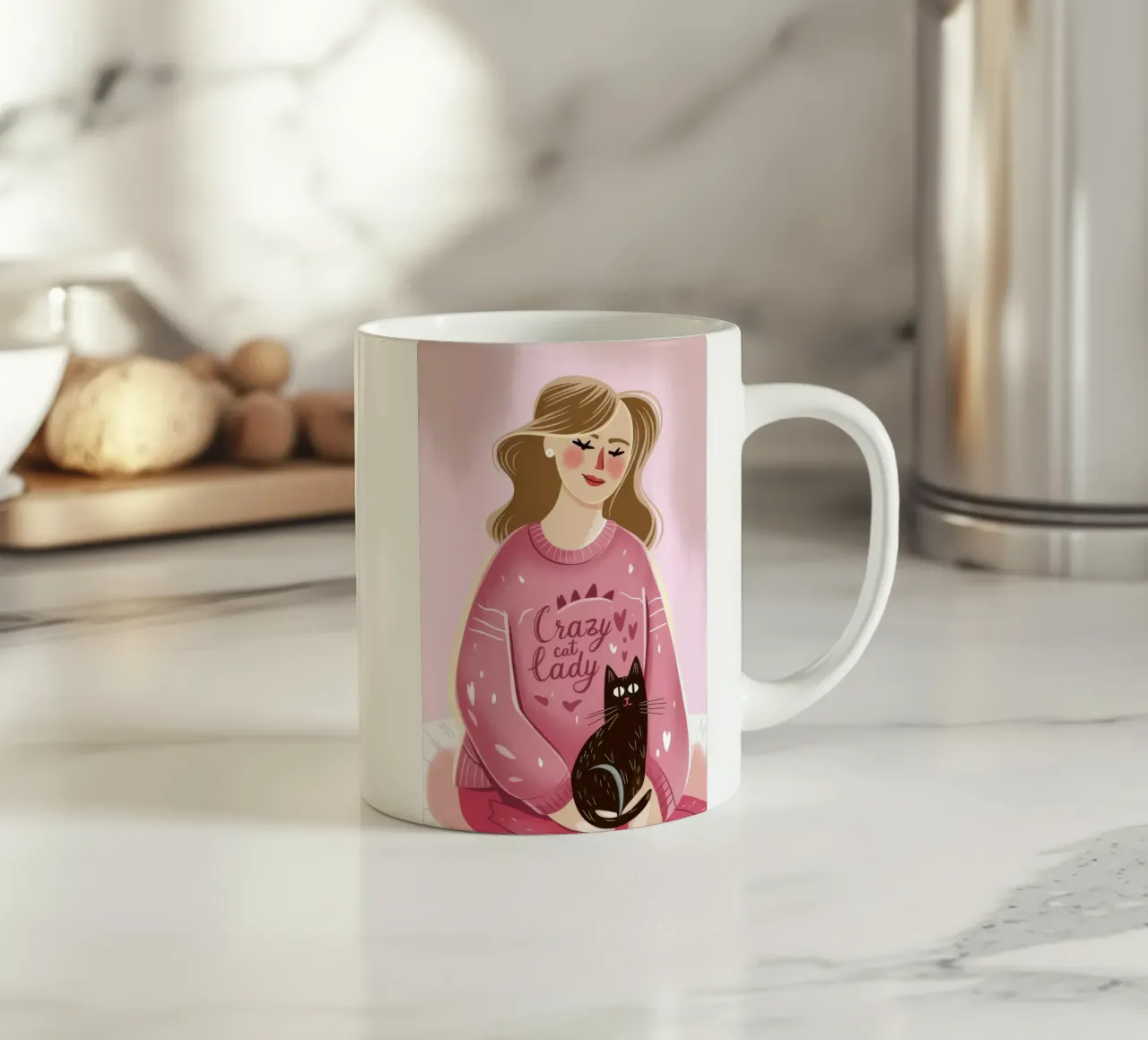 L'amore per i gatti tazza in ceramica da Color Oblivion