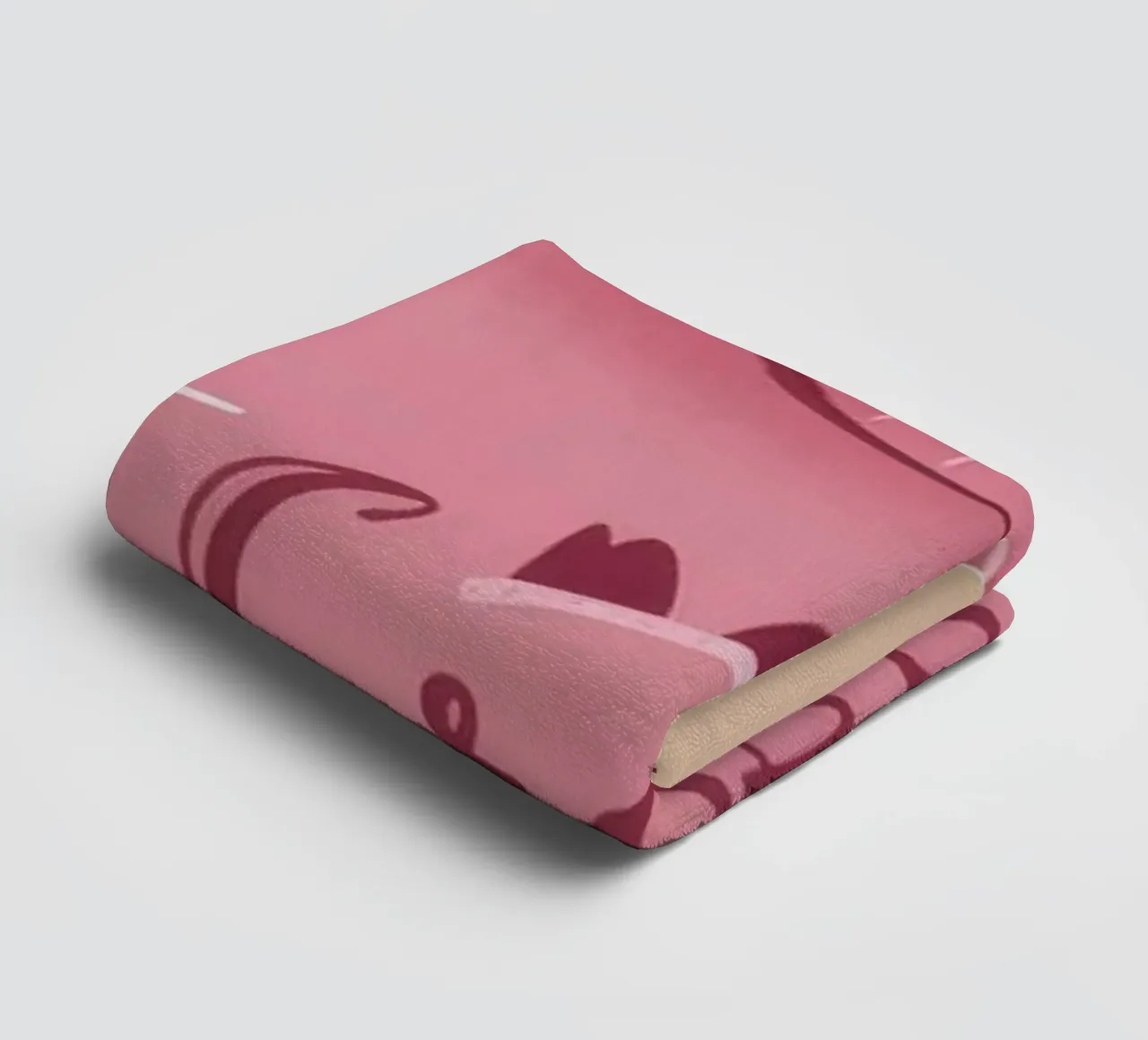 Cozy Cat Love towel by Color Oblivion