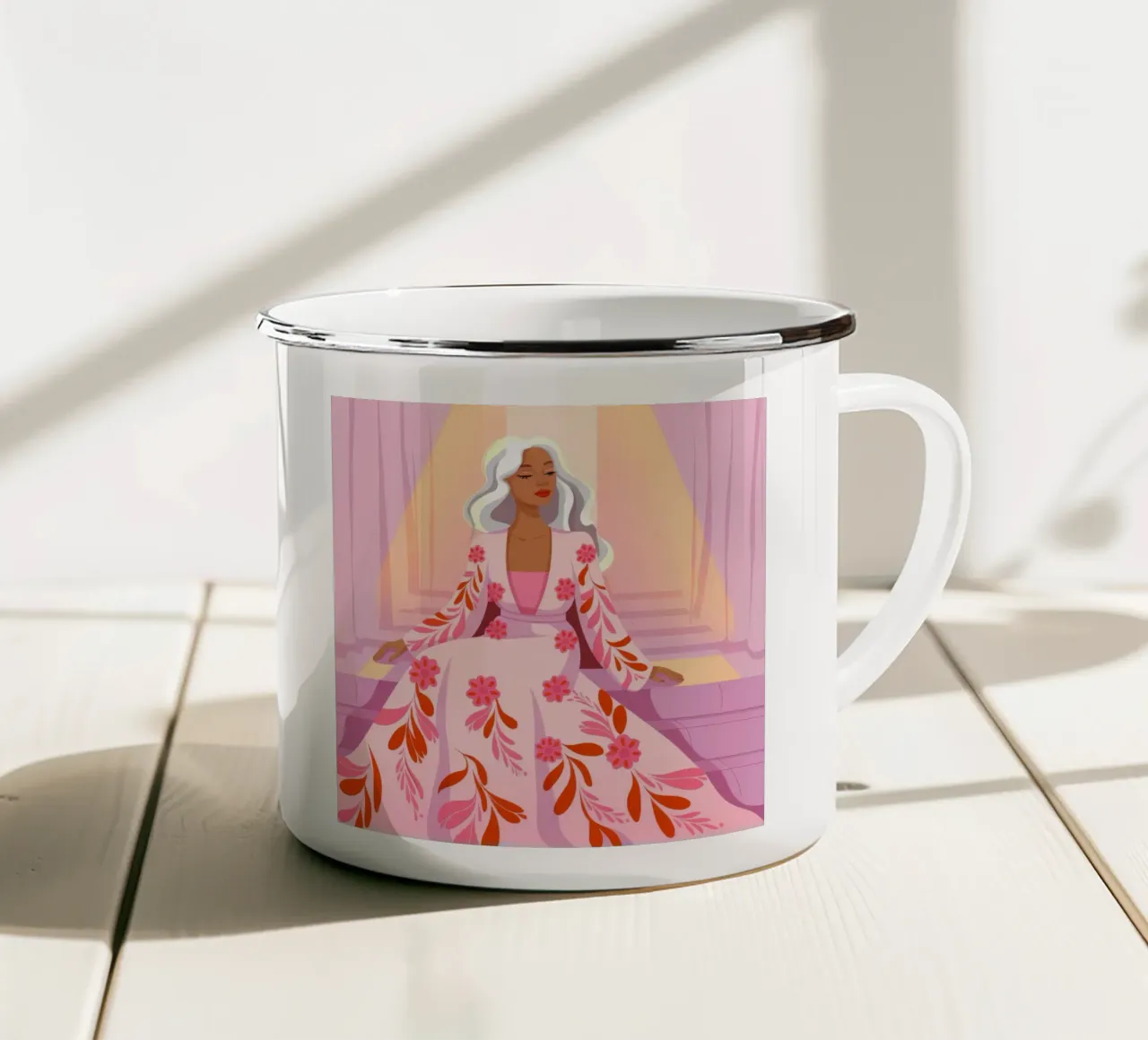 Maestà floreale regale tazza in smalto da Color Oblivion