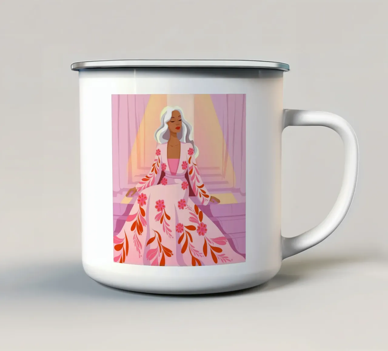 Maestà floreale regale tazza in smalto da Color Oblivion