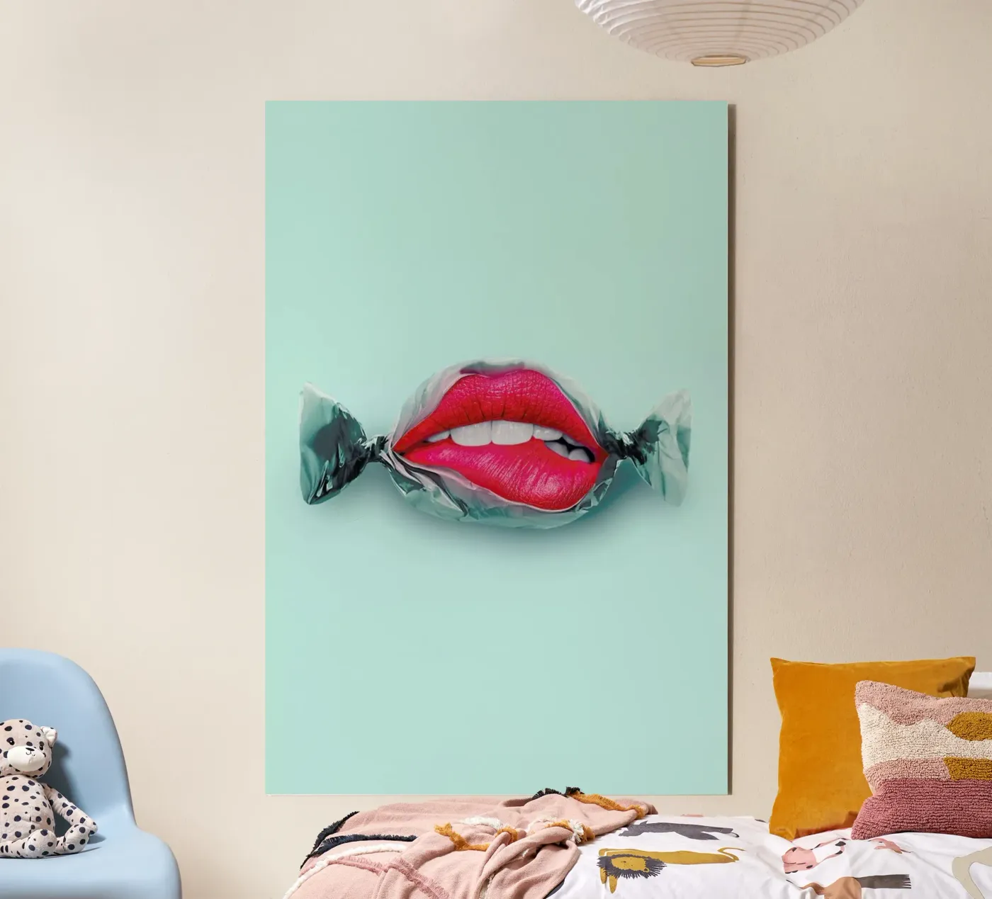 Candy Lips alluminio dibond da Jonas Loose