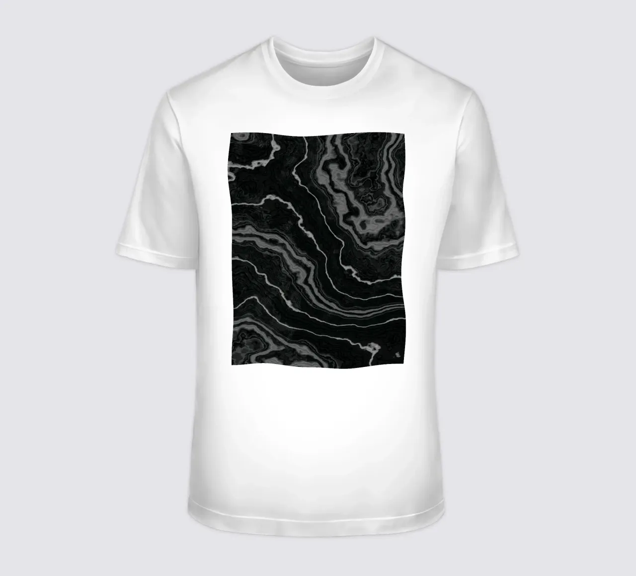 Texture marmo nero fossile t-shirt da amini54
