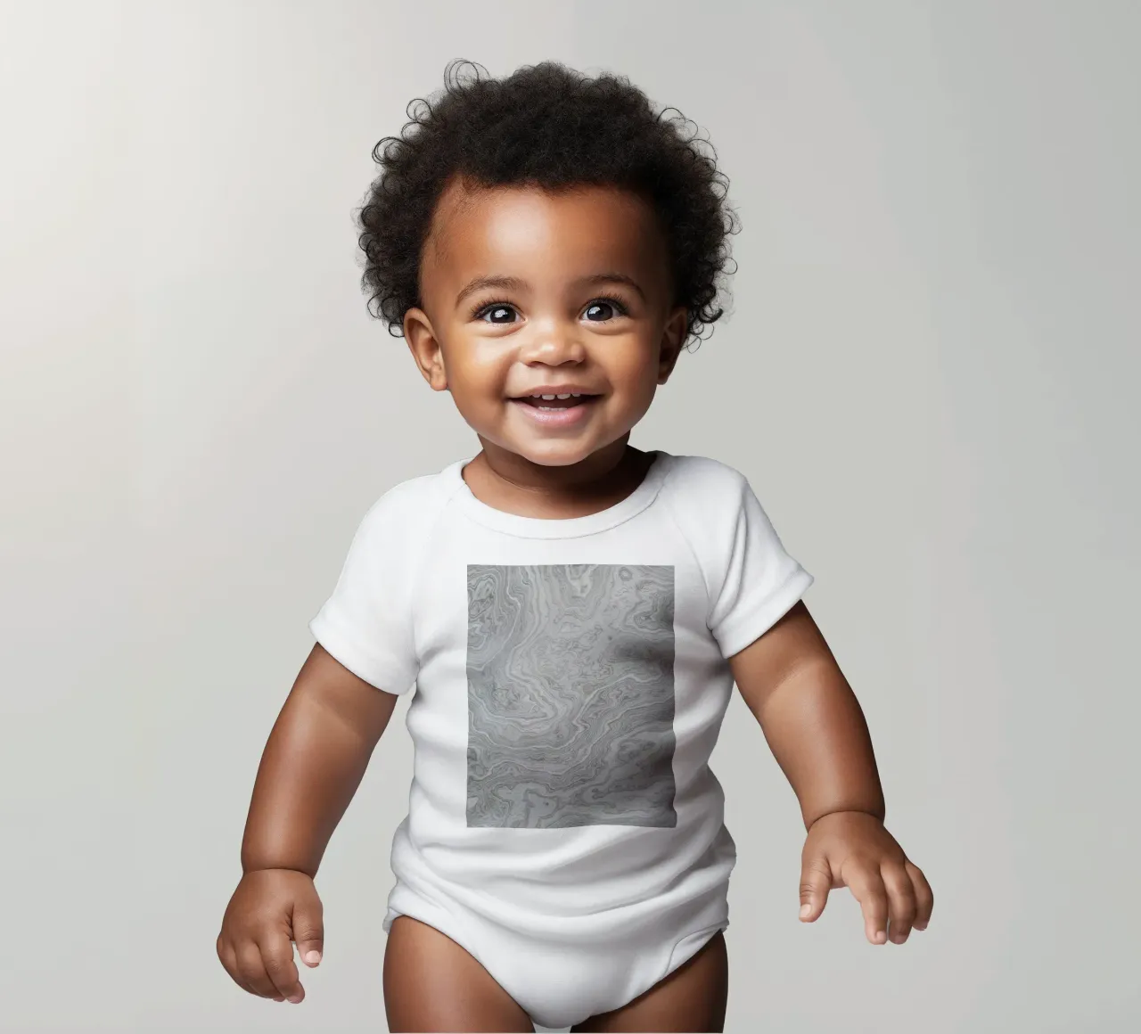Statuario Weißer Marmor Textur Kurzarm Babybody von amini54