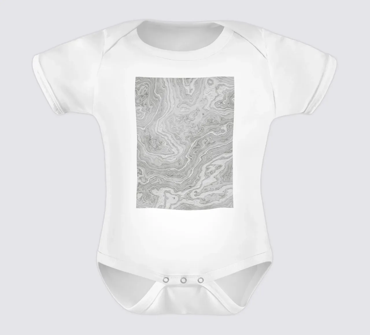 Statuario Weißer Marmor Textur Kurzarm Babybody von amini54