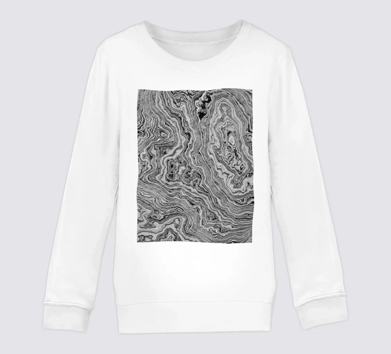 Texture marmo bianco e nero felpa bambino da amini54