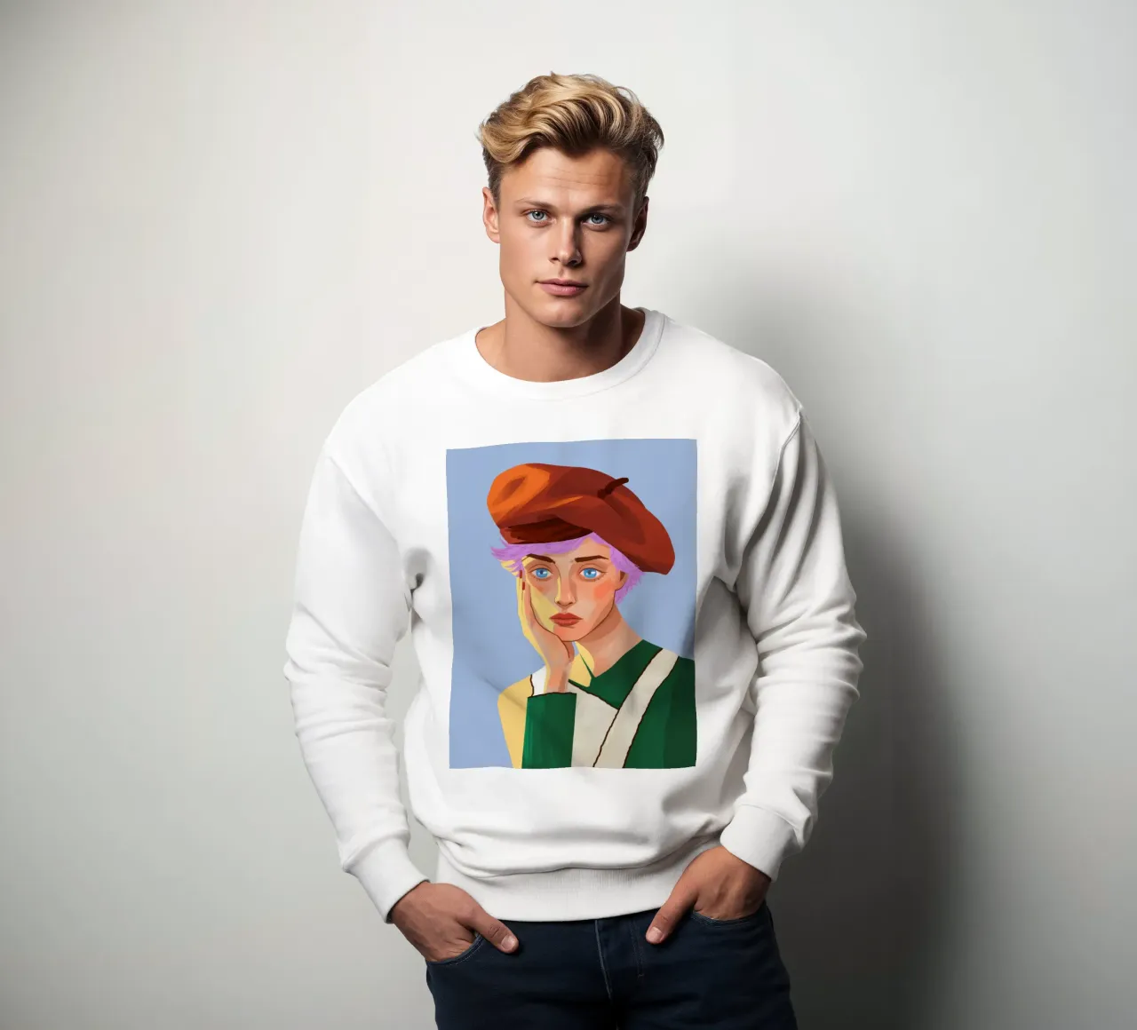 Chic Parisian Muse sweatshirt by Color Oblivion