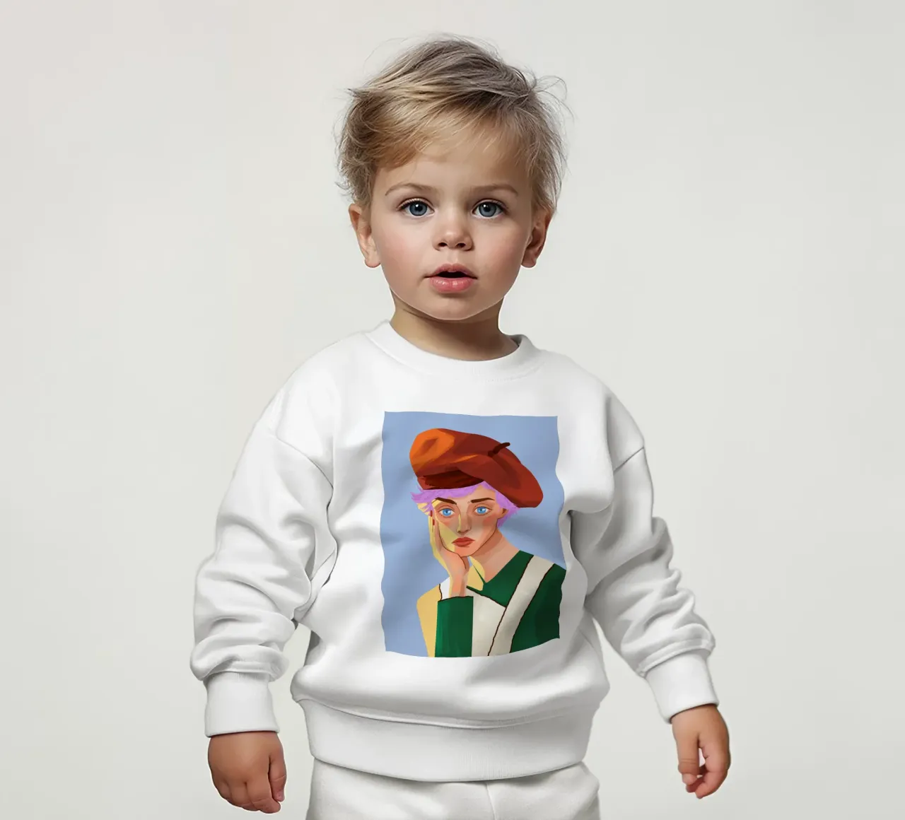 Chic Parisian Muse baby sweatshirt by Color Oblivion