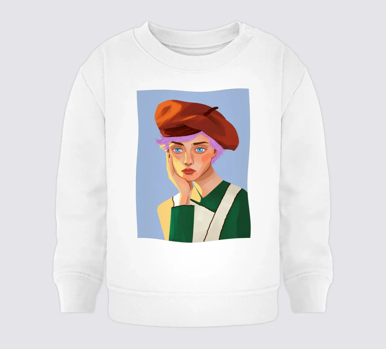 Chic Parisian Muse baby sweatshirt by Color Oblivion