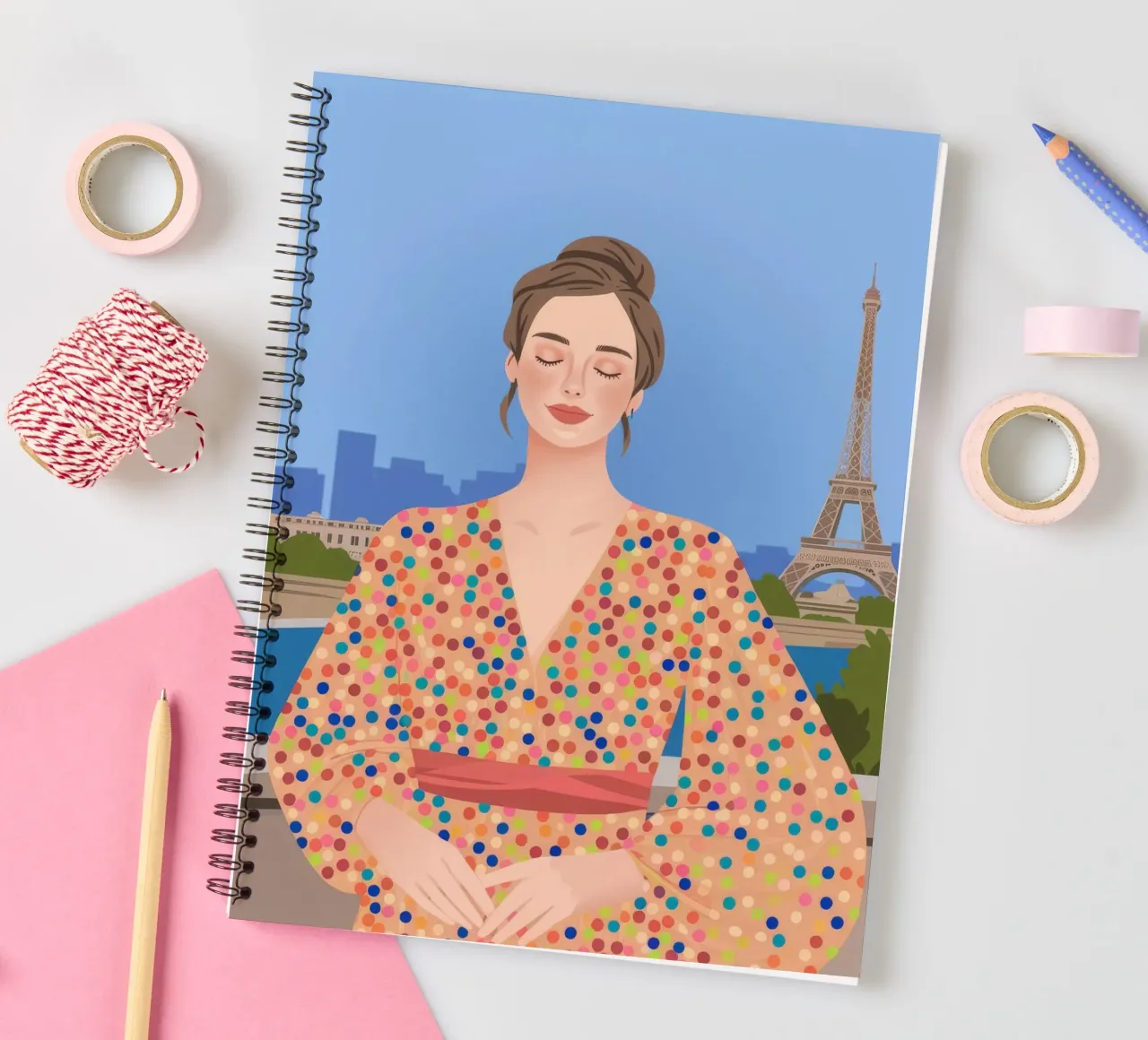 Eiffel Tower Reverie spiral notebook by Color Oblivion