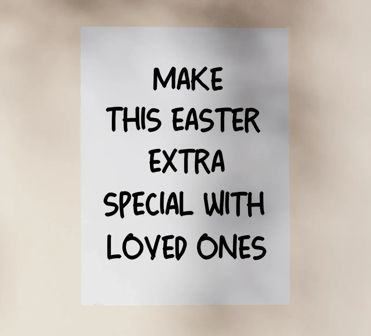 Rendete questa Pasqua ancora più speciale con i vostri cari pellicola backlit da YV TYPOGRAPHY