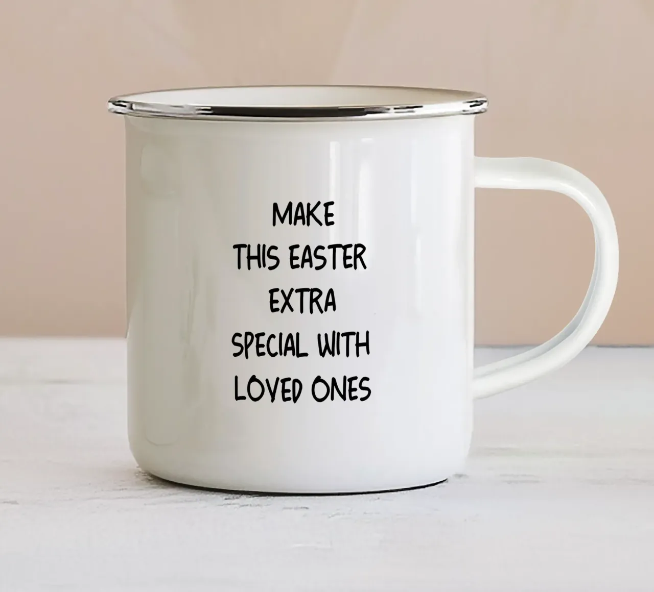 Rendete questa Pasqua ancora più speciale con i vostri cari tazza in smalto da YV TYPOGRAPHY
