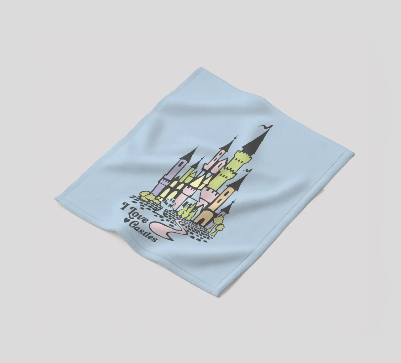 Amo i castelli coperta in pile da DYDesign