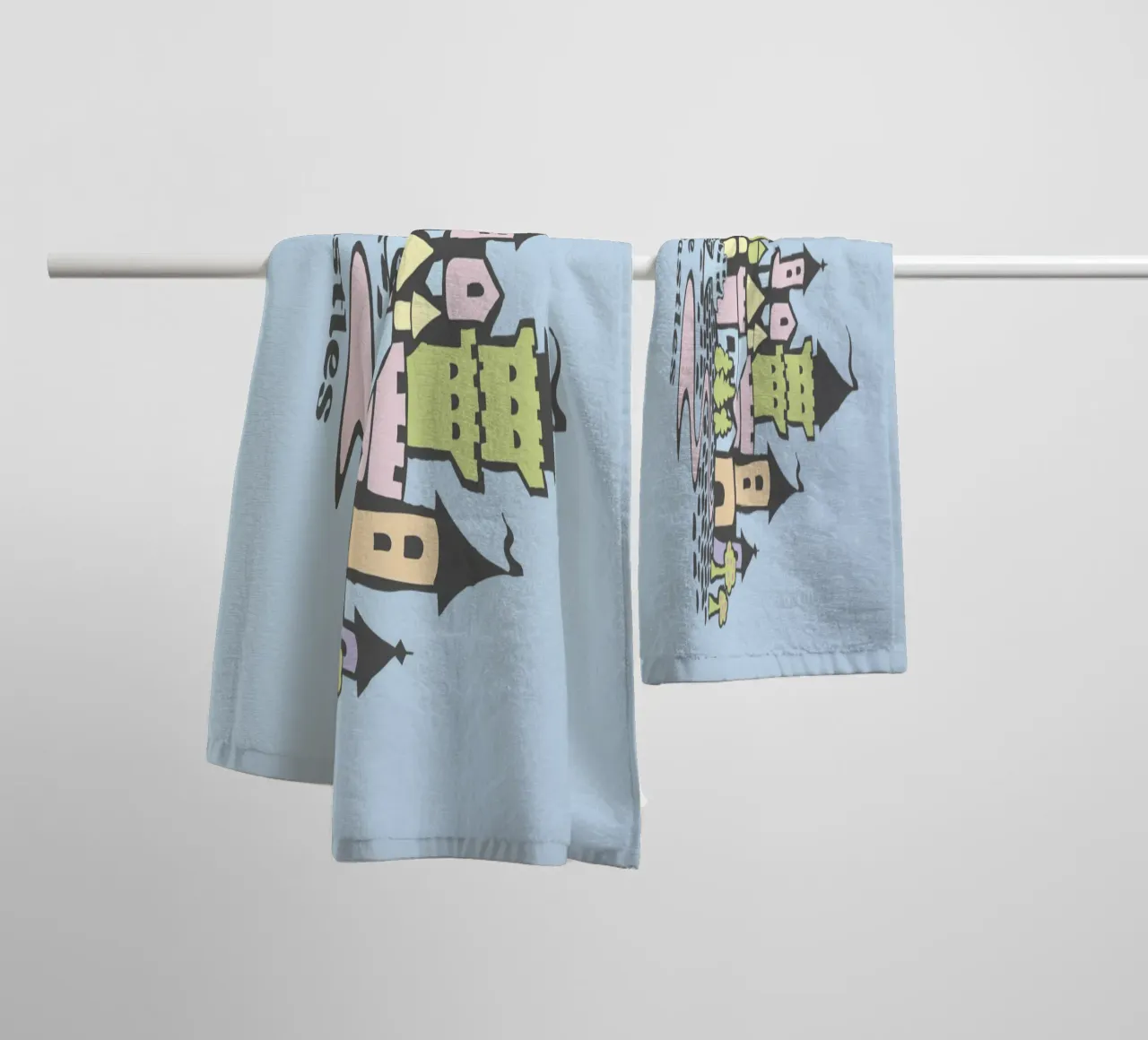 Amo i castelli asciugamano da bagno da DYDesign