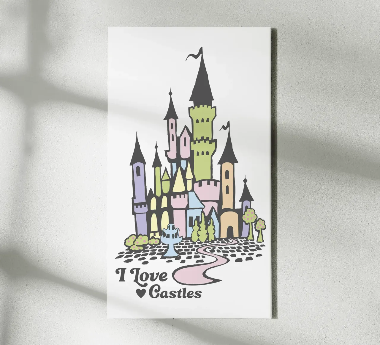 J'aime les châteaux toile de DYDesign